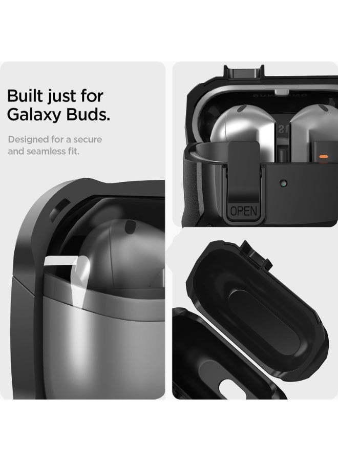 أنيوغرو متوافق مع Galaxy Buds 3 Pro/Buds 3، حماية كاملة للجسم (مع قفل أمان)، مقاوم للصدمات والسقوط، غلاف حماية صلب مع قفل أمان ومجموعة تنظيف لممارسة الرياضة أثناء التنقل - Image 4