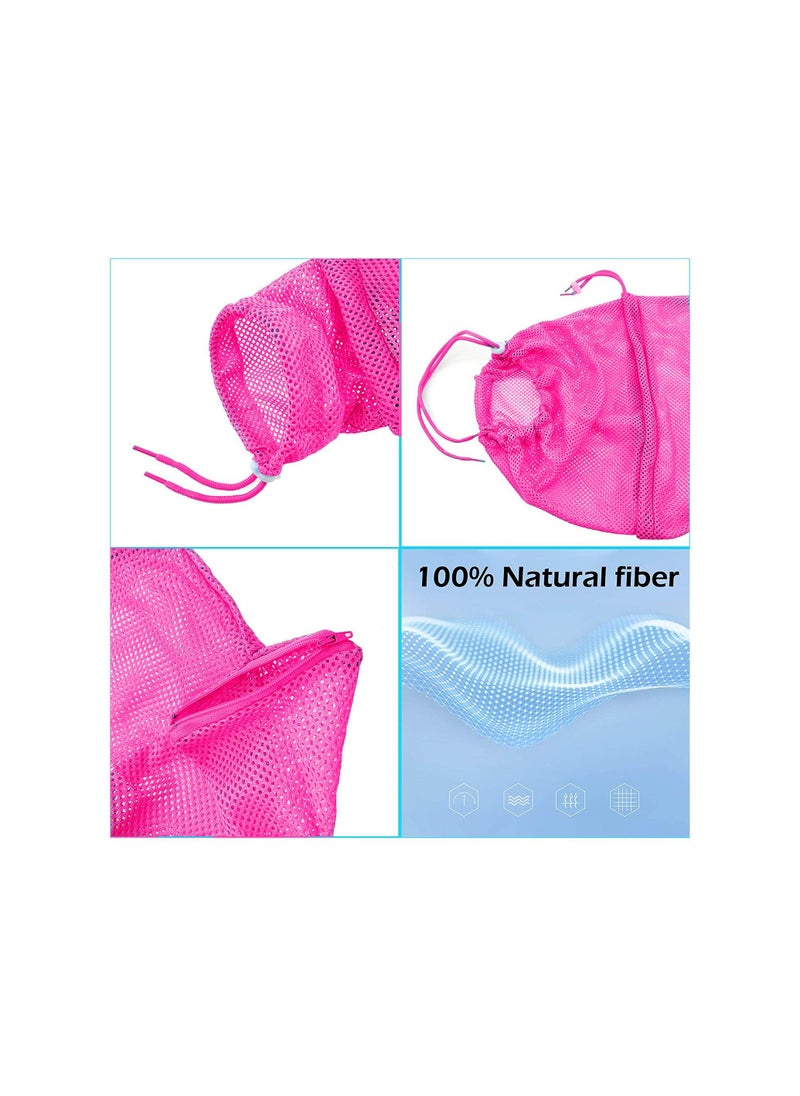 Generic Adjustable Mesh Pet Cat Grooming Wash Bath Bag Summer Daily Use Bathing Shower Bag for Small Animal Dog Cats Pet Trimming Nail Cut Bag Rose  - Image 3
