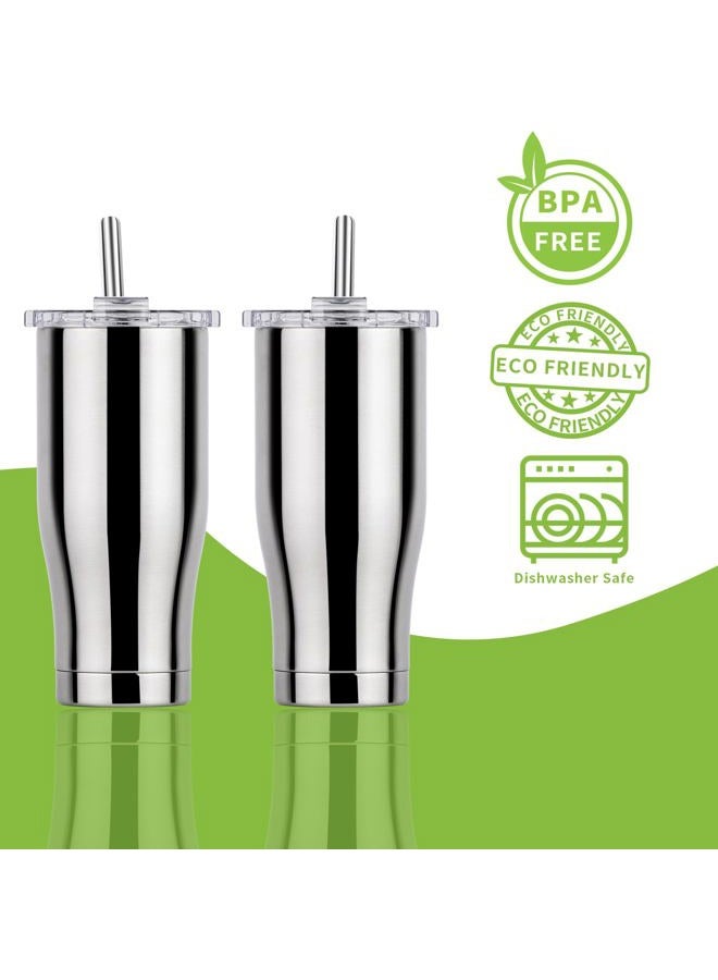 Lazycorner Stainless Steel Smoothie Straws, 0.4'' Extra Wide Reusable Metal Drinking Straws for Milkshake, Smoothie, Beverage, Set of 5 with 2 Cleaning Brush - Image 5