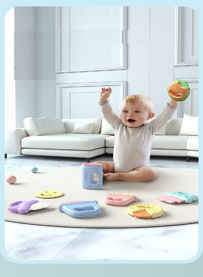 GURBIK Baby Rattle & Teether Set | Smooth ABS Infant Toy | Safe Surface | Multicolor Multi-Design | Early Learning | Rattle & Nibbler for Teething Relief | Pack of 5 - Image 3