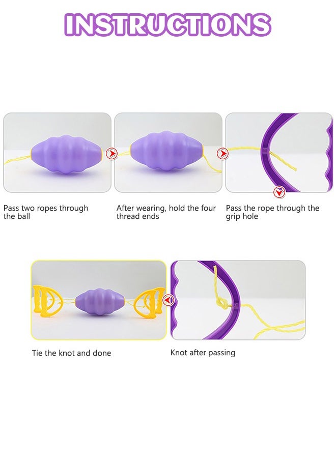 GROIC Pull Shuttle Ball Game for Kids, Sliding Zoom Ball Outdoor Sports Toys, Zip Ball Zoom Sliding Zoom Balls Zoom Games, Hand Kids Zip Ball Toys Outdoor Indoor for Family Summer  - Image 2