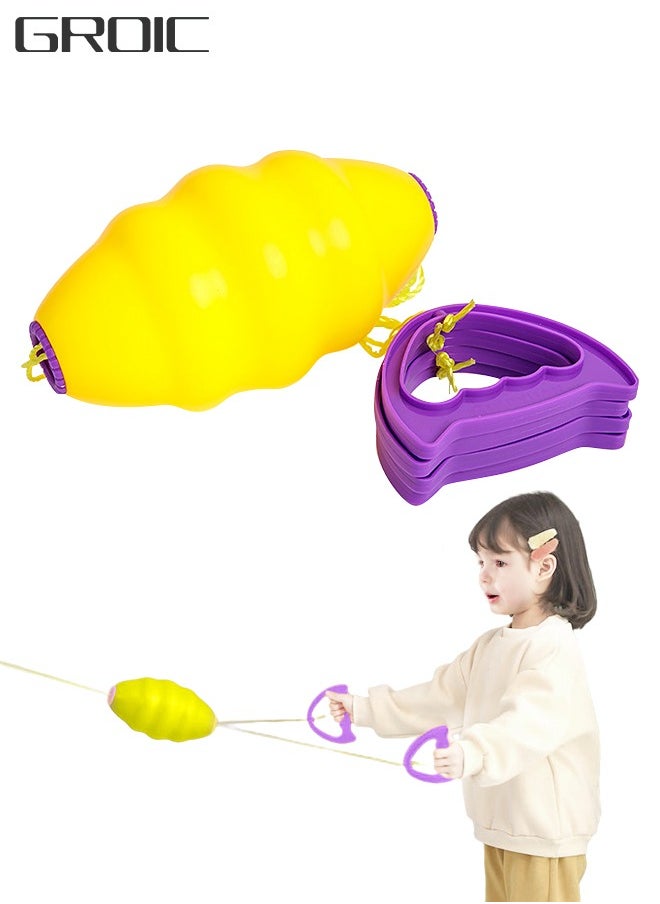 GROIC Pull Shuttle Ball Game for Kids, Sliding Zoom Ball Outdoor Sports Toys, Zip Ball Zoom Sliding Zoom Balls Zoom Games, Hand Kids Zip Ball Toys Outdoor Indoor for Family Summer  - Image 1