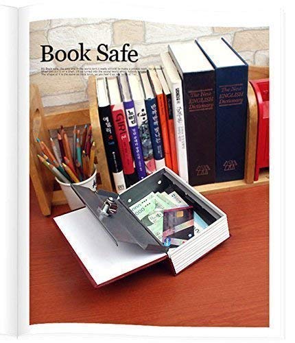 SHOPOBOX Hidden Secret Book Safe Vault Box with 2 Keys Jewelry Money Cash Box Locker Jewelry Home Safe Box Dictionary for Office and Home - Image 4