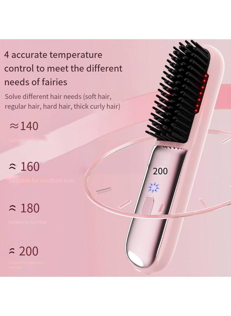 general Mini Ionic Straightening Comb – Travel-Friendly Straightener & Curler for Men/Women, Dual-Use Hair Styling Tool - Image 3