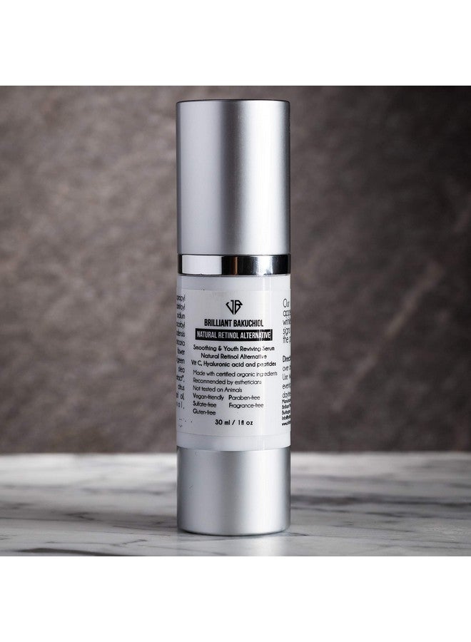 Brilliant Massage & Skin Brilliant Bakuchiol Serum Natural & Ultimate Retinol Alternative With Hyaluronic Acid Peptides Matrixyl Vit C Aloe Nourishing And Youth Reviving Skin Serum - Image 5