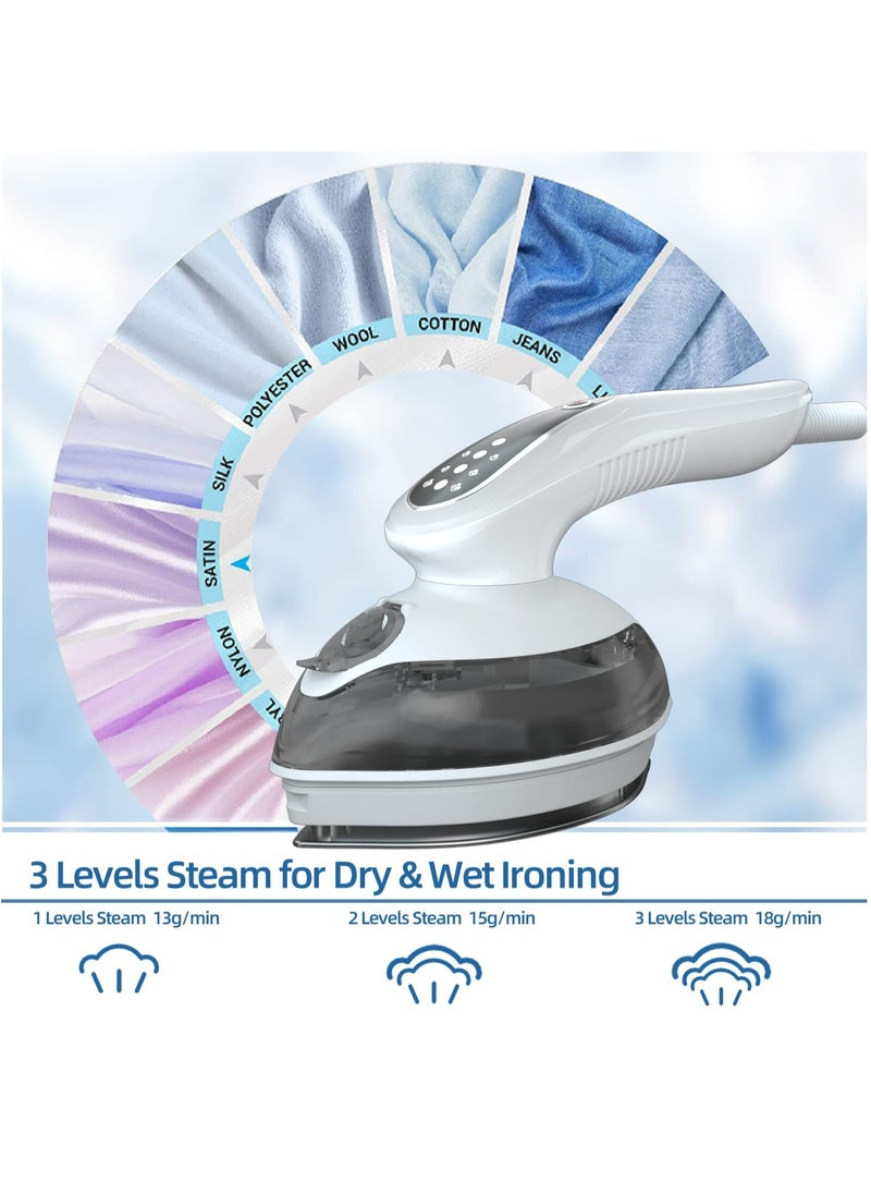 Arabest Mini Steamer Travel Iron, Portable Lightweight Steam Iron for Clothes, Iron for Dry & Wet, Ceramic Coated Soleplate, Anti Drip Clothes Iron Steam with 3 Preset Steam  - Image 4