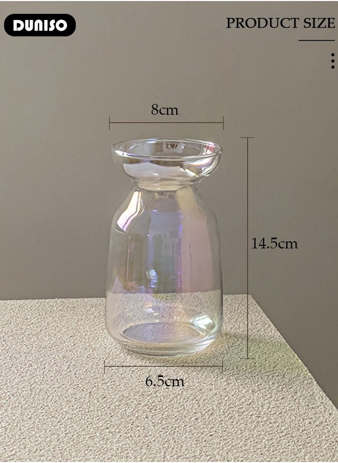 DUNISO - Glass Vases for Decor, Decorative Vases for Flowers, Aesthetic Clear Vases for Living Room Decorations, Modern Hydroponic Glass Transparent Vase Vase for Dining Table Home Decor - Image 1
