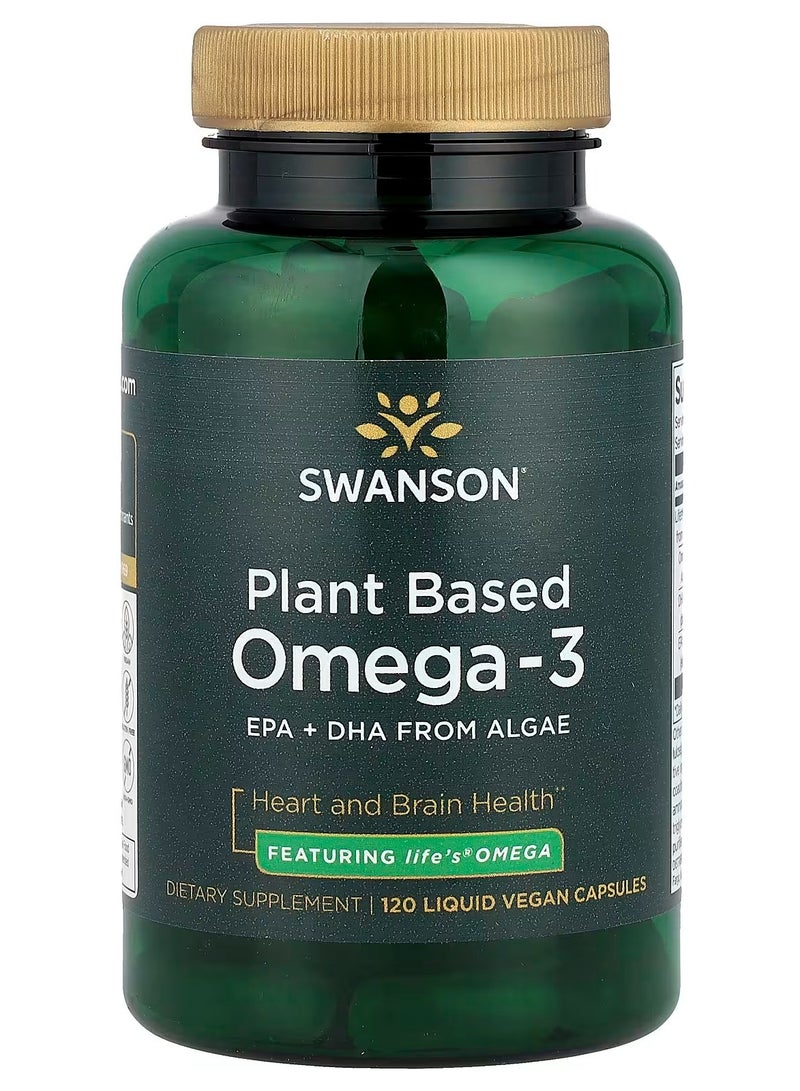 Swanson, Plant Based Omega-3 , 120 Liquid Vegan Capsules
