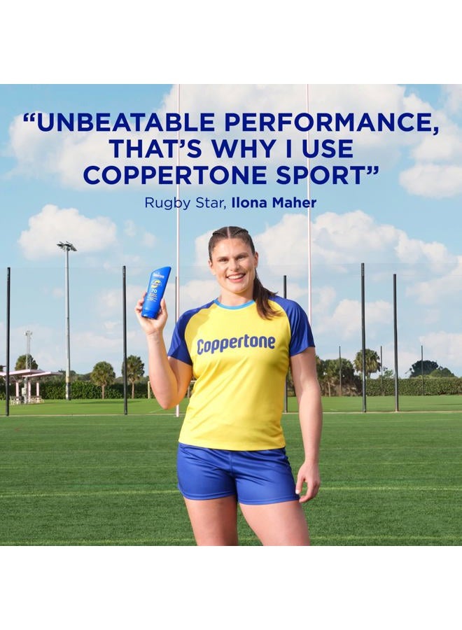 Coppertone SPORT Sunscreen SPF 70 Water Resistant Sunscreen Lotion, Broad Spectrum, Bulk Sunscreen Pack, 7 Fl Oz Bottle, Pack of 2 - Image 2