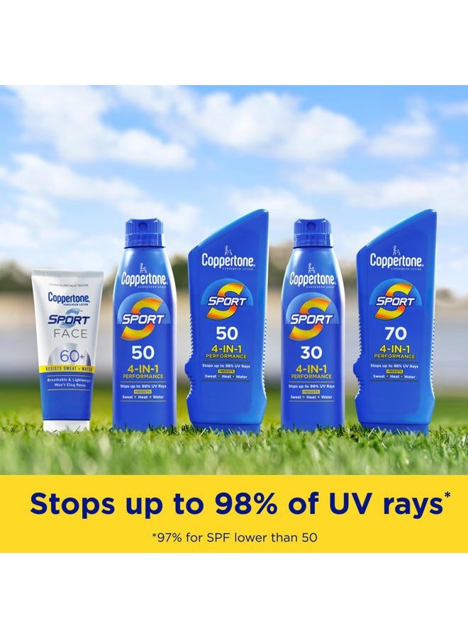 Coppertone SPORT Sunscreen SPF 70 Water Resistant Sunscreen Lotion, Broad Spectrum, Bulk Sunscreen Pack, 7 Fl Oz Bottle, Pack of 2 - Image 4