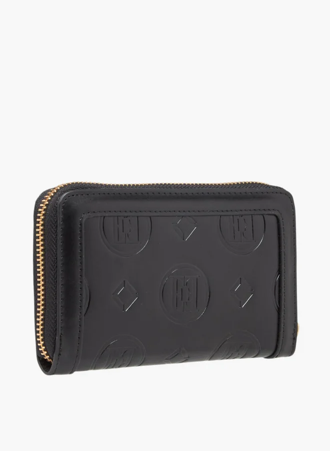ELLE Monogram Embossed Zip Around Wallet