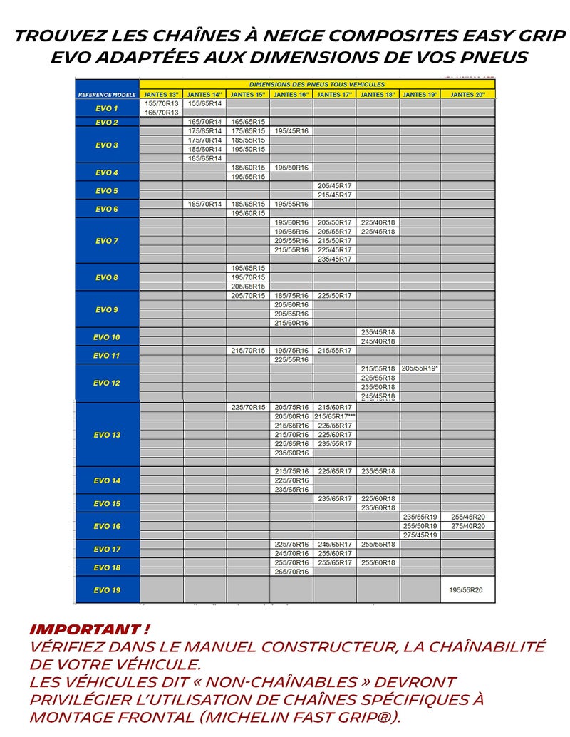 MICHELIN 008301 Easy Grip Snow Chains Evolution n°10 - Image 5