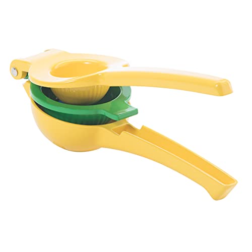 OGGI Combo Citrus Press- Aluminum Manual Citrus Juicer w/Non-Stick Coating, Ideal Hand Juicer, this Citrus Squeezer is a Great Addition to Your Kitchen Accessories, Yellow - Image 1