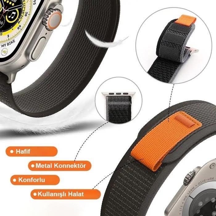 Ultra Light Stylish Strap Compatible for Apple Watch 1,2,3,4,5,6,7,8 42-44-45MM, Velcro Strap