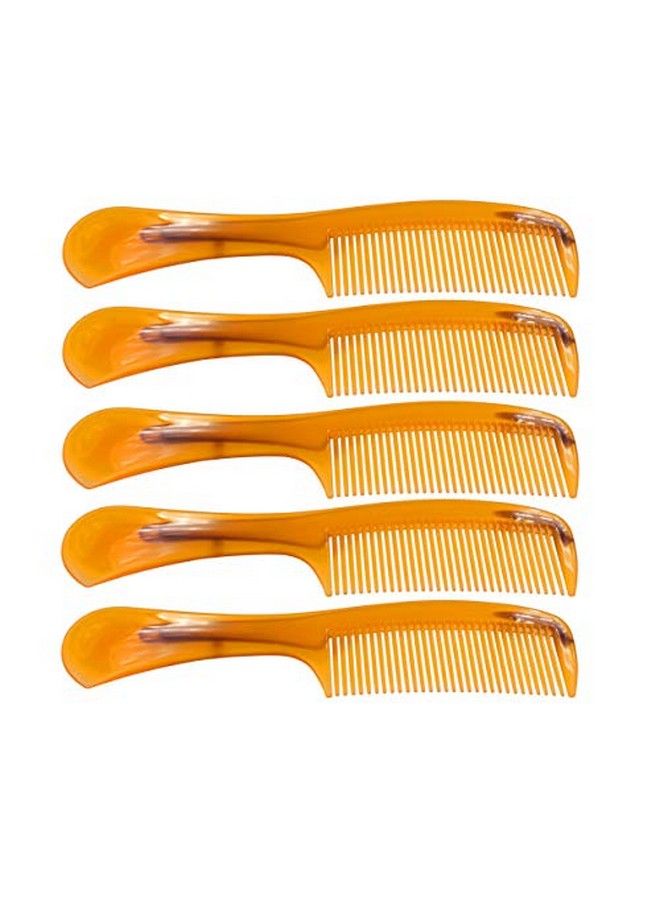 LBY 5Pack 16 Cm(6.3'') Hair Combs Round Handle Comb Hair Care CombRound CombCare Handgrip Combbest Styling Comb For Long HairPlastic Yellow - Image 5