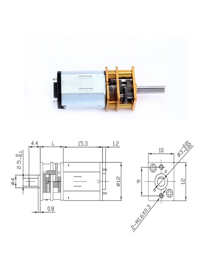 YOSOO Mini High Torque 12V 100 200 300Rpm With Metal Gearbox Replacement N20 For Rc Car Robot Model Diy Engine Toys (6V 300Rpm)  - Image 5