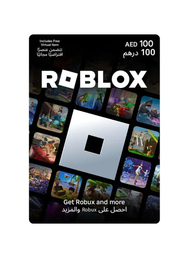 بطاقة هدايا روبلوكس الإمارات العربية المتحدة بقيمة 100 درهم إماراتي (رقمية)