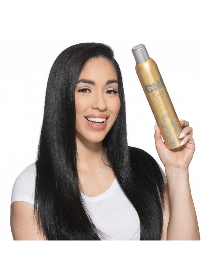 CHI Keratin Flex Finish Hair Spray, Lightweight Spray For Long-Lasting, Smooth Styling, Eliminates Frizz & Flyaways & Seals Out Humidity, 10 Oz  - Image 4