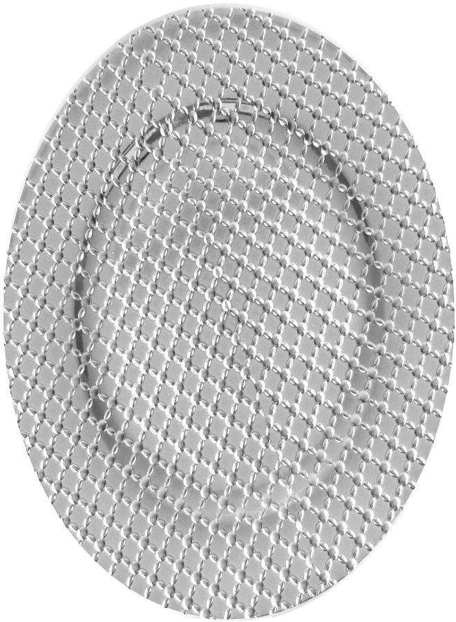 ChargeIt by Jay Charger Large 13” Set of 4 Decorative Service Plate for Home, Professional Fine Dining Perfect for Upscale Events, Dinner Parties, Weddings, Ban, Silver, Silver - Image 2