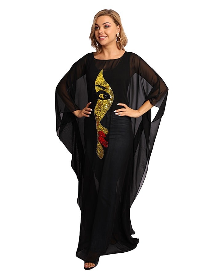 زمرد چلابية شيفون - تطريز - Image 2