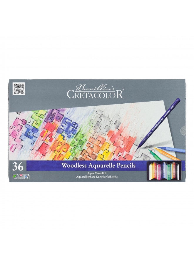 Cretacolor Aqua Monolith Watercolor Pencil Set, 36 Stk, Multi - Image 3