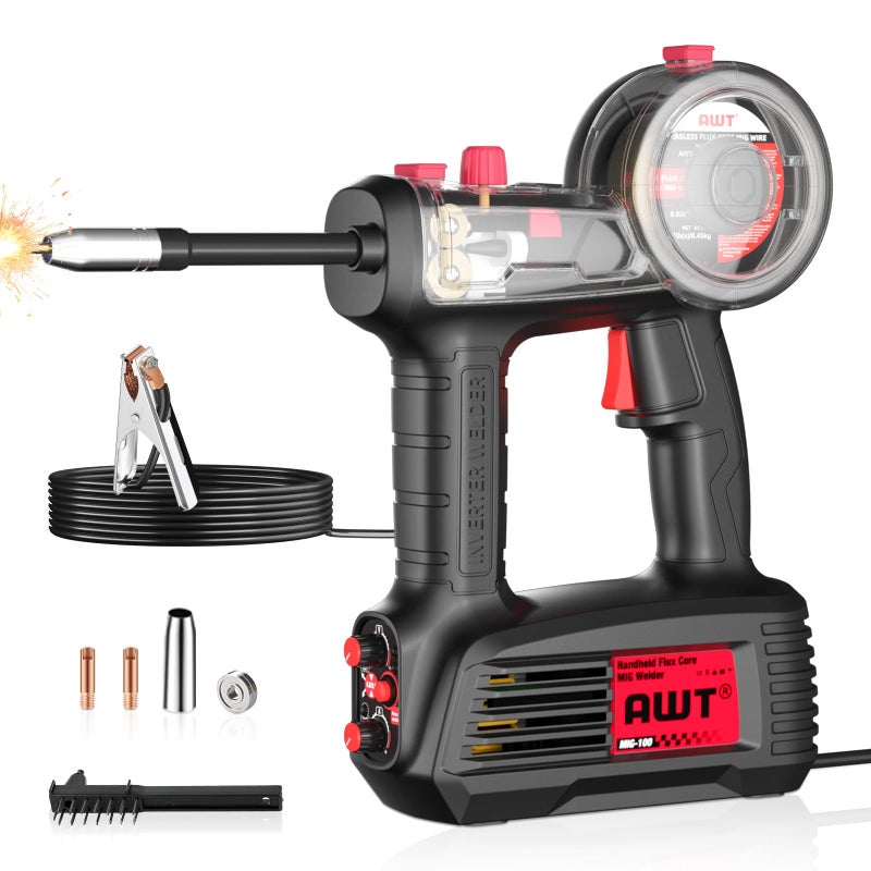AWT MIG Welder 140Amp Flux Core MIG WelderStick 2 in 1 Welding Machine Welder Machine 110V With Synergy IGBT Inverter Portable Gasless Welder Equipment - Image 3