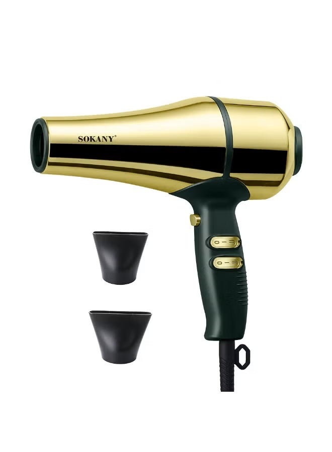 Sokany SK-14033 Professional Hair Dryer - Golden Edition - 3600W High Power - Heat & Impact Resistant Body - Image 1