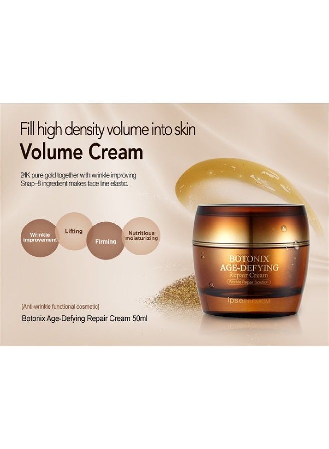 COLORcode BOTONIX Natural Age Defying Cream 24K Gold and 8 Peptides Face Lifting and Firming Bundled with 1 Pack Oil Absorbing Blotting Paper - Image 2