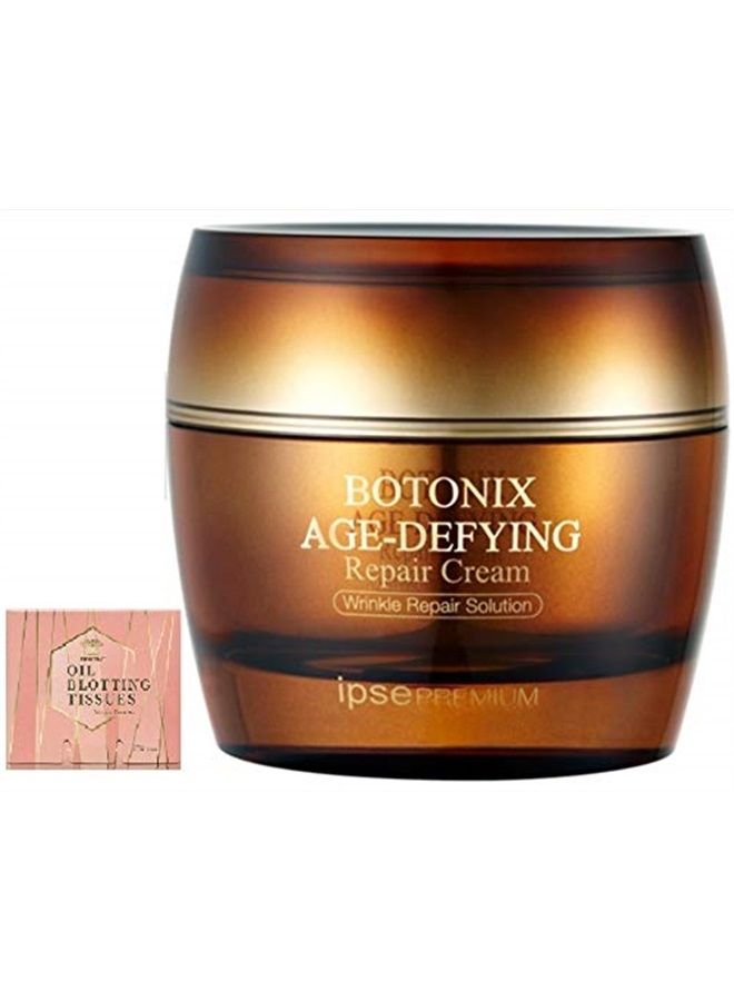 COLORcode BOTONIX Natural Age Defying Cream 24K Gold and 8 Peptides Face Lifting and Firming Bundled with 1 Pack Oil Absorbing Blotting Paper - Image 1