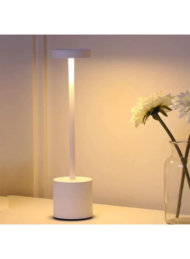 تيكن مصباح طاولة LED قابل للشحن مع تحكم باللمس، مصباح مكتبي لاسلكي محمول، 3 أوضاع إضاءة مع سطوع قابل للتعديل، مناسب لغرفة النوم وغرفة المعيشة والمكتب والمطاعم - Image 3