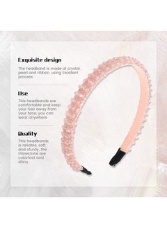 Lawie 8 Pack Baroque Hairbands Crystal Rhinestone Headband Beads Diamond Jeweled Sparkly Glitter Bling Padded Wide Headbands Cross Hair Bands Thick Hair Holder Accessories For Women Girls  - Image 3