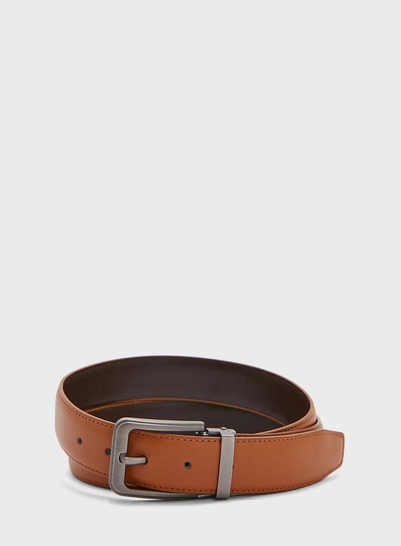 Robert Wood Genuine Grain Leather Formal Belt