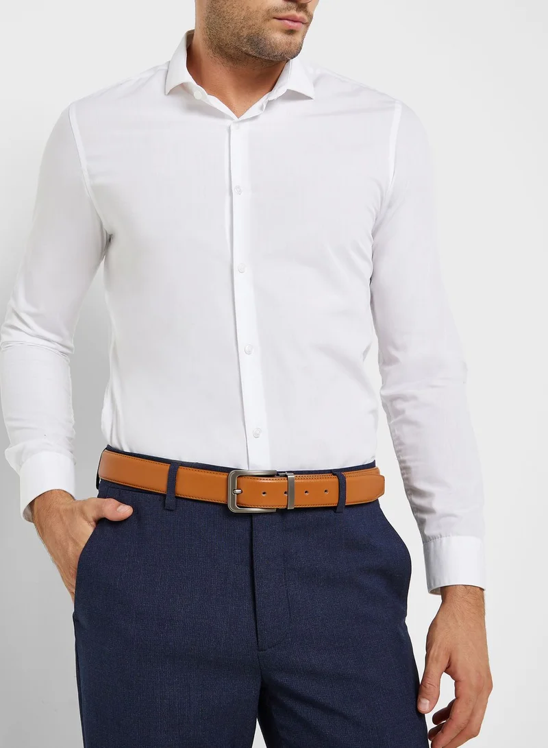 Robert Wood Genuine Grain Leather Formal Belt