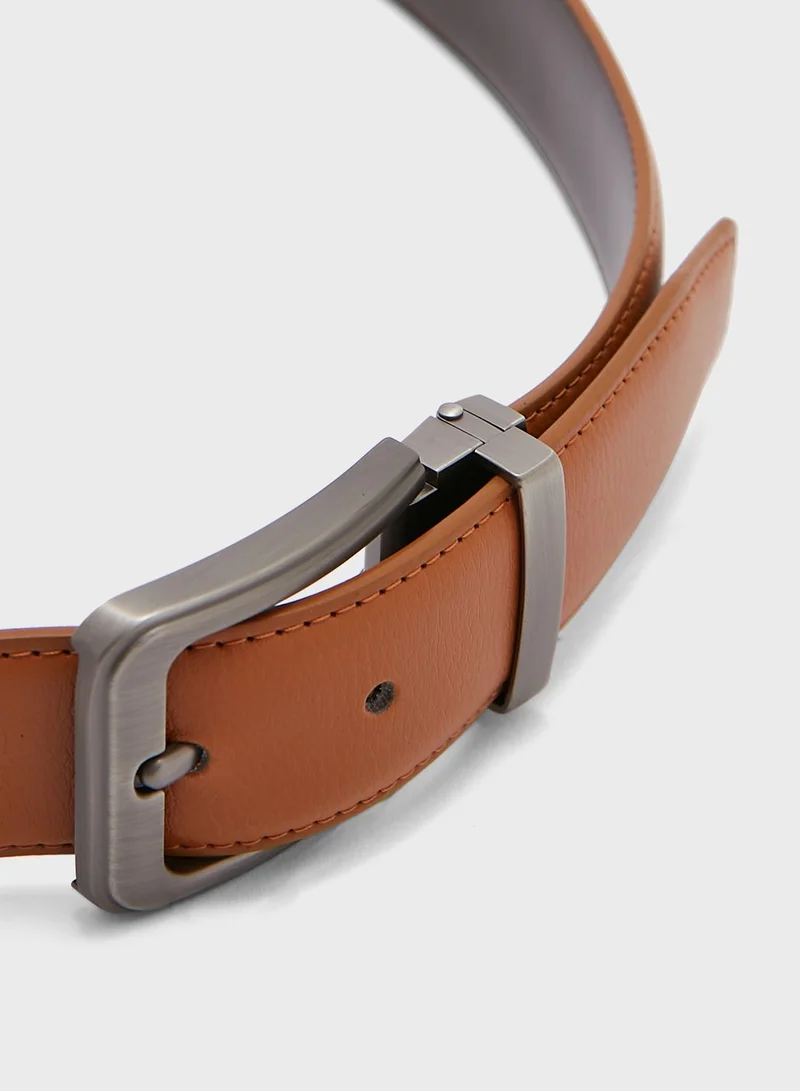 Robert Wood Genuine Grain Leather Formal Belt