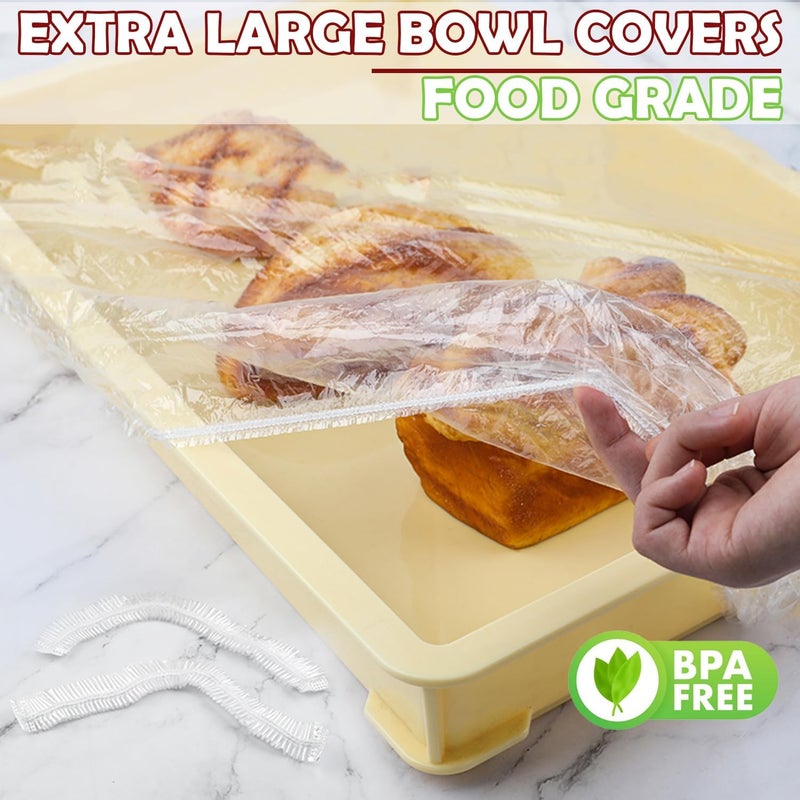 YUANSHAO 30 Pcs 39'' Large Bowl Covers for Half Sheet Pan(24x16, 21x15, 18x13 inch) and Mixing Bowl&Dough Proofing/Foil Pans,Fits Bowls up to 30",Food Covers for Outside,Elastic Sealing-Reusable - Image 2