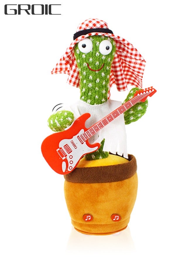 GROIC Dancing Cactus Sing Dance Record Learn Words Shine and Twist Plush Toys For Kids - Image 1