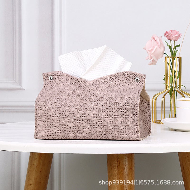 Generic Chic Ins-Style Tissue Box Minimalist DecorCarlo Rattan Woven Ink Tea Carlo Rattan Woven Ink Tea