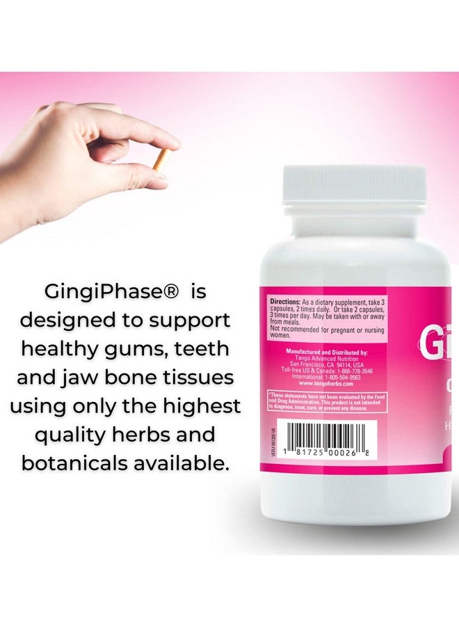 Tango GingiPhase Natural Herbal Dental Support Supplement for Healthy Gums, Teeth, and Jaw Circulation (120 Capsules) - Image 2
