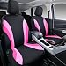 CAR PASS Line Rider Sporty Front Seat CoversPink Car Seat Covers Two Front Seats Only for Cute Women Girl Airbag CompatibleUniversal Fit SedansCarsVansSUVTruckBlack and Pink - Image 3