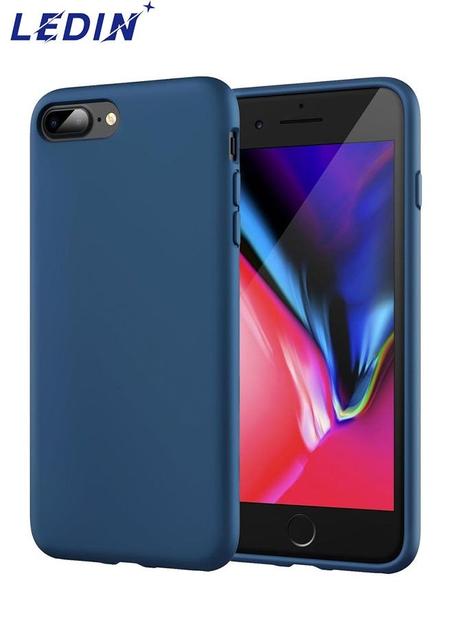 LEDIN Silicone Case for iPhone 7/8 Plus Silky Soft Touch Full Body Protective Phone Case Shockproof Cover with Microfiber Lining - Image 1