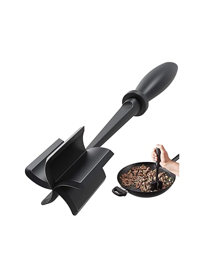 PROMASS Chopper, Hamburger Chopper, Premium Heat Resistant Masher and Smasher for Hamburger Meat, Ground Beef, Ground Turkey and More, Nylon Ground Beef Chopper Tool and Meat Fork, Non Stick Mix Chopper - Image 2
