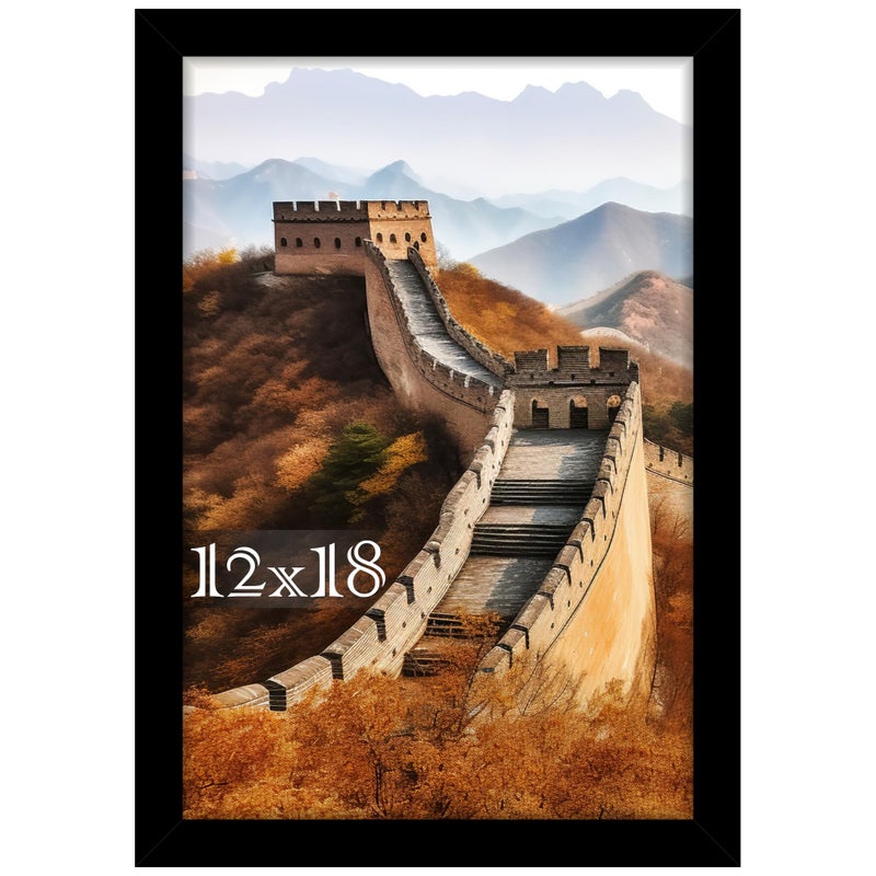 Picrit 12x18 Picture Frame Photo Frame for Wall Mounting Diaplay Black