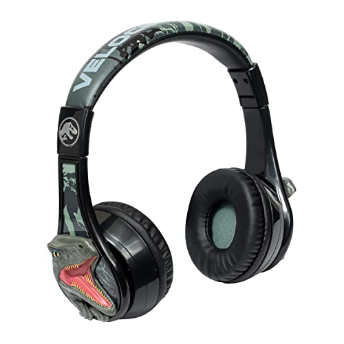 eKids Jurassic World Bluetooth Headphones, Wireless Headphones with Microphone Includes Aux Cord, Kids Earphones for School, Home, or Travel - Image 1