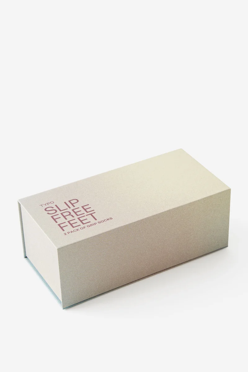Typo 2 Pck Grip Socks