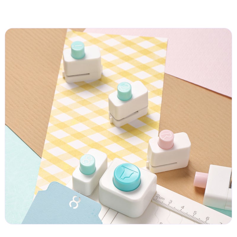 KW-triO Paper Punch Planner Dividers Maker Handmade Tab Punch for Crafting Calendar Agenda Schedule Book Notebook Scrapbook Diary Card Binding Edge 4 Sizes Combination DIY Cutter Office Home School Students Supplies - Image 5