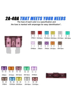 SYOSI Car Blade Fuse Standard Fuses for Auto Fuses Replacement Assorted Auto Truck Car Standard Blade Fuses with Fuse Extractor Car Blade Fuse Standard Fuses Blade Fuse Assortment Set  - Image 4