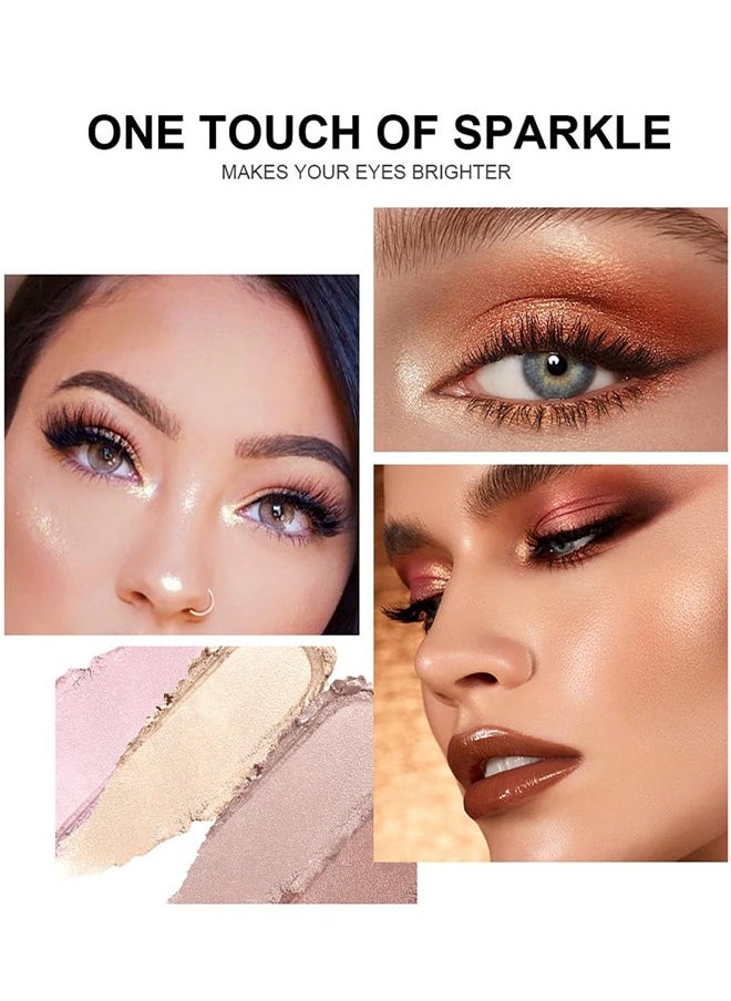Eye Shadow Sticks, Shimmer Cream Eyeshadow Highlighter Eyeshadow Pencil Waterproof Glitter Eye Shadow Eyeliner Pen, Long Lasting Shadow Make Up Multi-Dimensional Eyes Look (Champagne Shimmer)