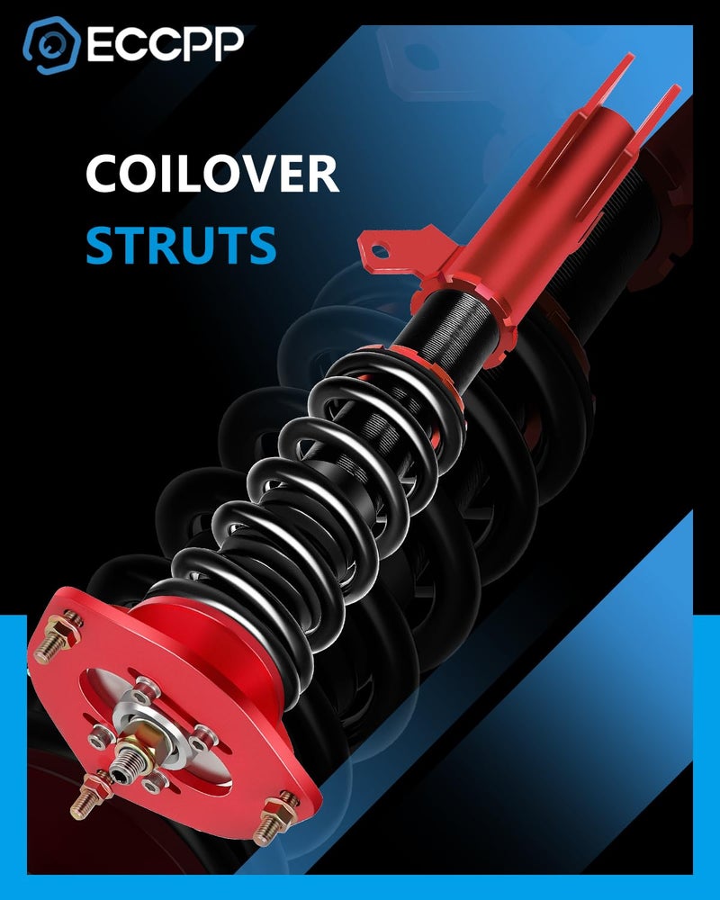 ECCPP نوابض تعليق ECCPP القابلة للتعديل لسيارات تويوتا كورولا 2003-2008 / تويوتا ماتريكس 2003-2008 (لا تناسب طراز AWD أو XRS) - أحمر - Image 2