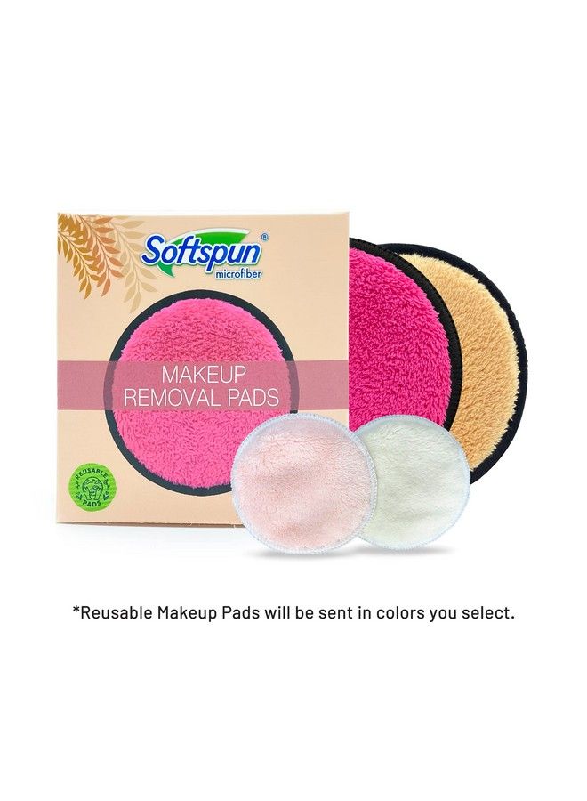 SOFTSPUN Microfiber Reusable Makeup Remover Cleansing Pads For Face Eyes Lipstick Pack Of 4 280 Gsm 12X12Cms Grey+Light Pink Safe For All Skin Types. - Image 3