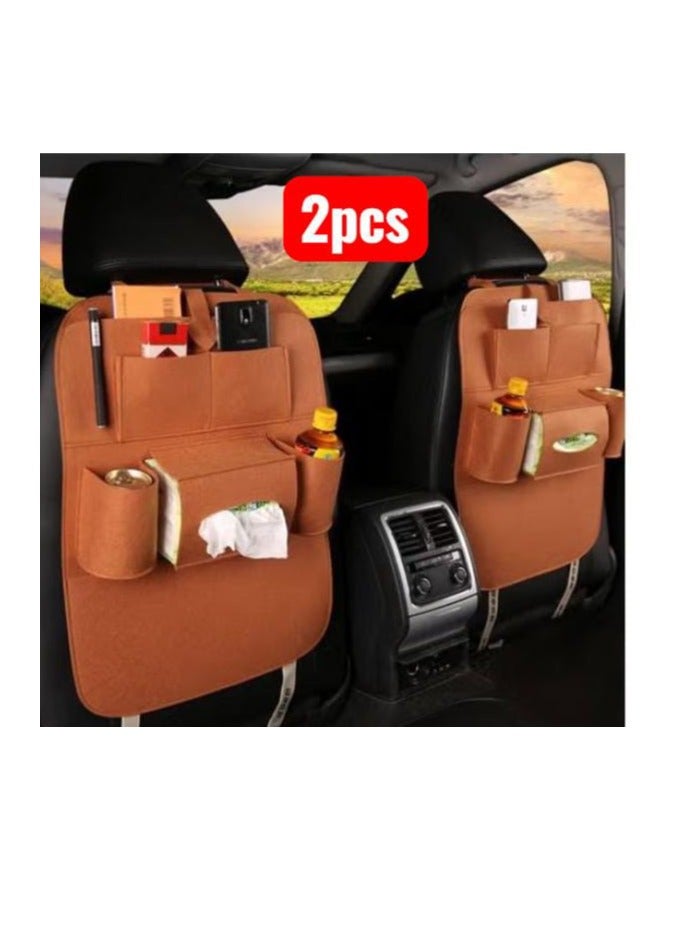 حقيبة تخزين للمقعد الخلفي للسيارة 2 قطع قماش - Image 1